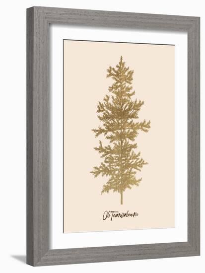 Oh Tannebaum (Gold)-Kubistika-Framed Giclee Print