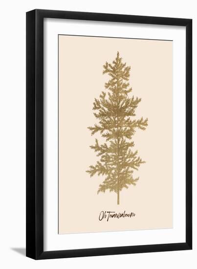 Oh Tannebaum (Gold)-Kubistika-Framed Giclee Print