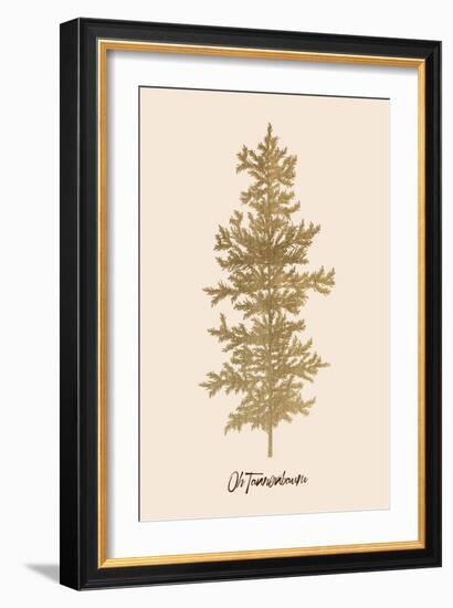 Oh Tannebaum (Gold)-Kubistika-Framed Giclee Print