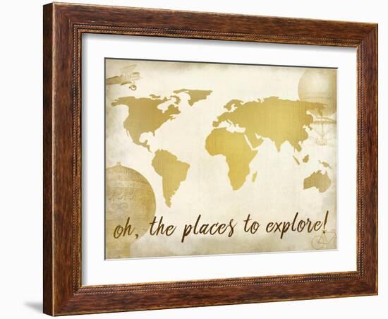 Oh the Places-Kimberly Allen-Framed Art Print