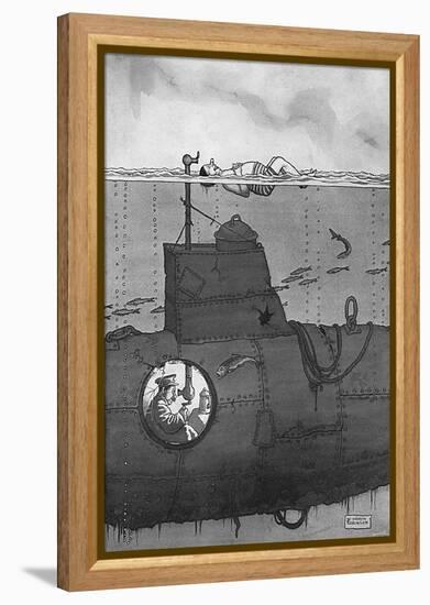 Oh U! by Heath Robinson-null-Framed Stretched Canvas