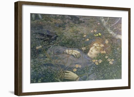 'Oh What's That in the Hollow?'-Edward Robert Hughes-Framed Giclee Print