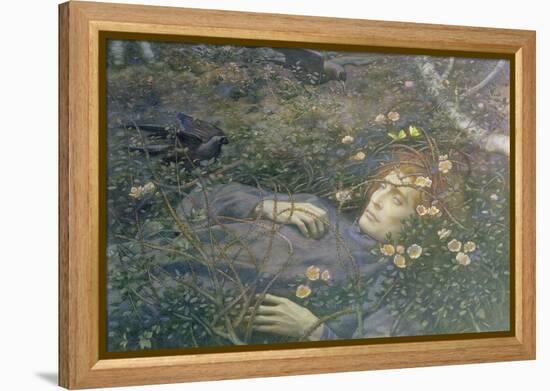 'Oh What's That in the Hollow?'-Edward Robert Hughes-Framed Premier Image Canvas