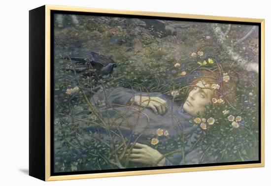 'Oh What's That in the Hollow?'-Edward Robert Hughes-Framed Premier Image Canvas