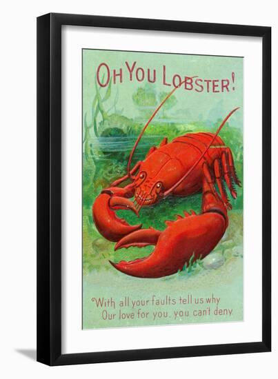 Oh You Lobster Scene-Lantern Press-Framed Art Print