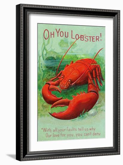 Oh You Lobster Scene-Lantern Press-Framed Art Print