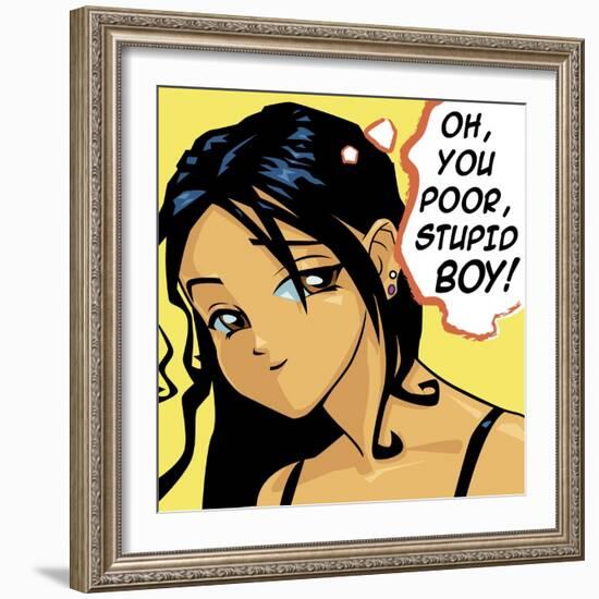 Oh You Poor Stupid Boy-Harry Briggs-Framed Giclee Print