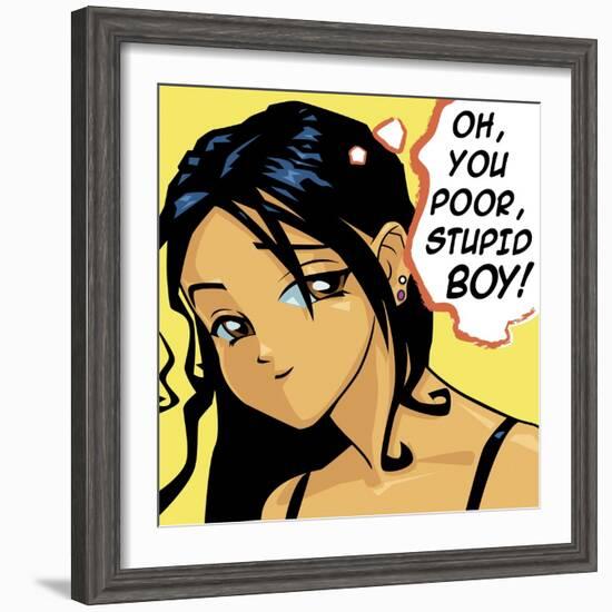 Oh You Poor Stupid Boy-Harry Briggs-Framed Giclee Print