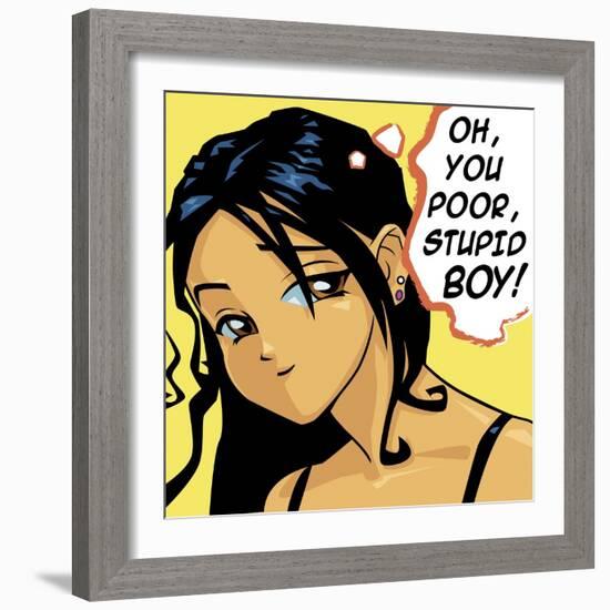 Oh You Poor Stupid Boy-Harry Briggs-Framed Giclee Print