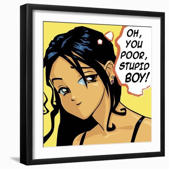 Oh You Poor Stupid Boy-Harry Briggs-Framed Giclee Print
