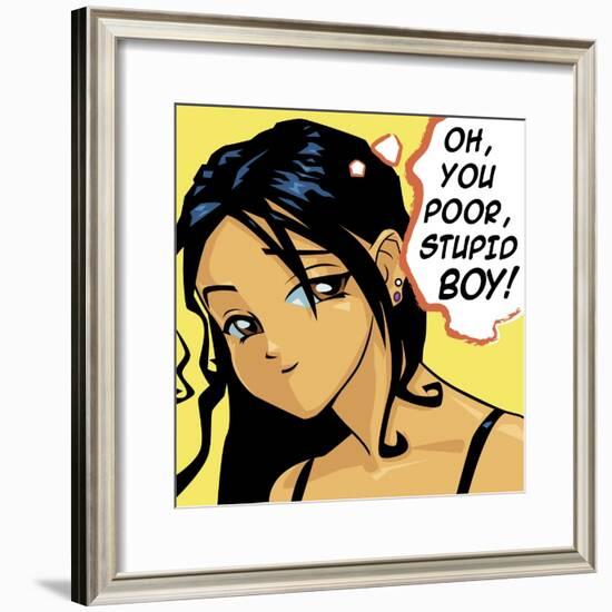 Oh You Poor Stupid Boy-Harry Briggs-Framed Giclee Print