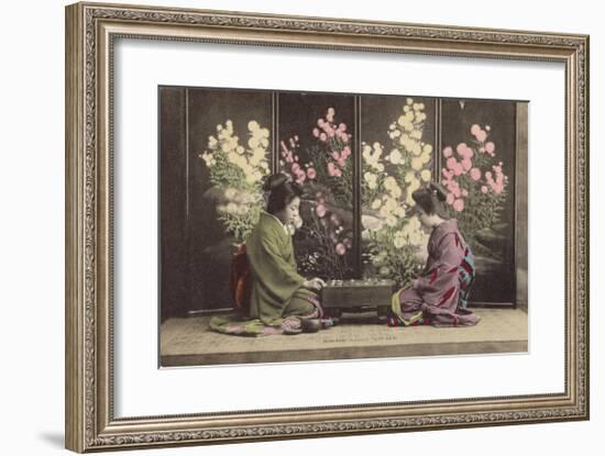 Ohanasan Playing "Go" Game-The Kyoto Collection-Framed Premium Giclee Print