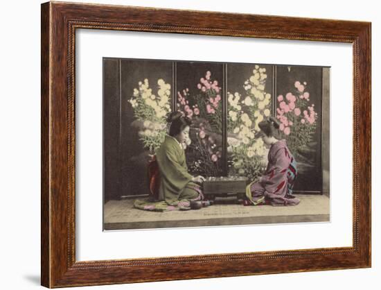 Ohanasan Playing "Go" Game-The Kyoto Collection-Framed Premium Giclee Print