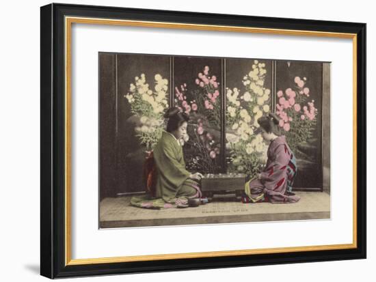 Ohanasan Playing "Go" Game-The Kyoto Collection-Framed Premium Giclee Print