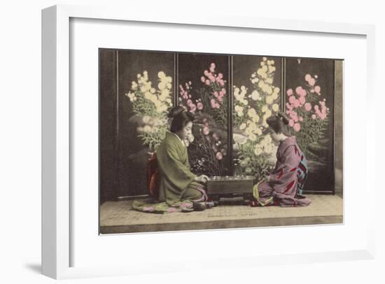 Ohanasan Playing "Go" Game-The Kyoto Collection-Framed Premium Giclee Print