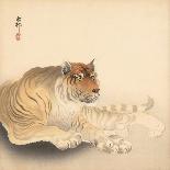 Resting Tiger and Matsuki Heikichi, C. 1900-30-Ohara Koson-Framed Stretched Canvas