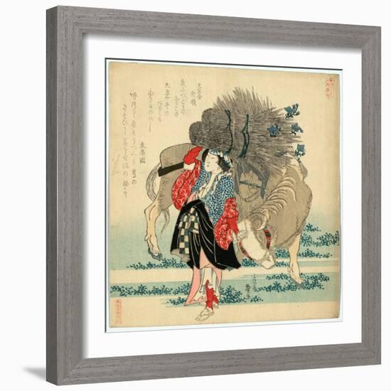 Oharame-Katsushika Hokusai-Framed Giclee Print