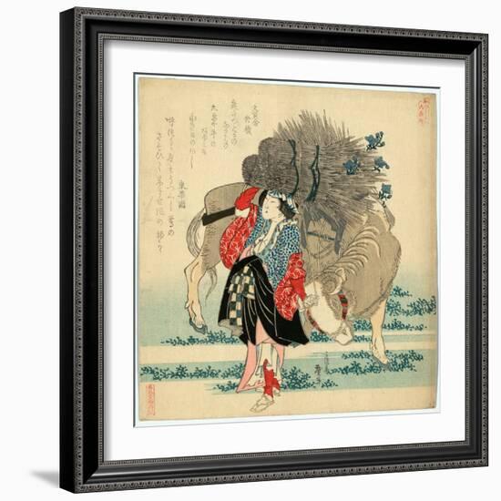 Oharame-Katsushika Hokusai-Framed Giclee Print