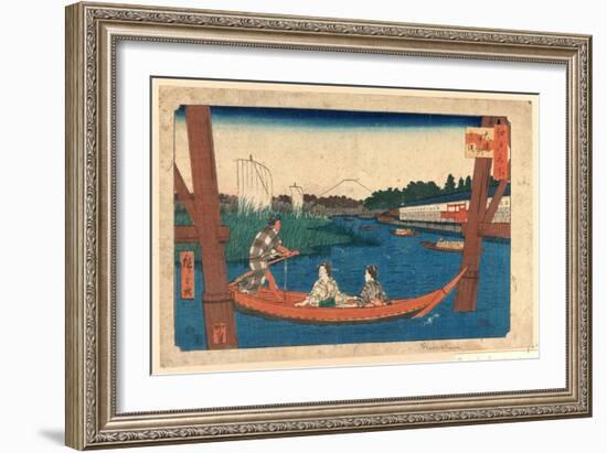 Ohashi Nakazu Mitsumata-Utagawa Hiroshige-Framed Giclee Print