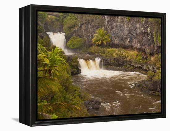 Ohe'O Gulch and Seven Sacred Pools, Haleakala National Park, Maui, Hawaii, USA-Cathy & Gordon Illg-Framed Premier Image Canvas