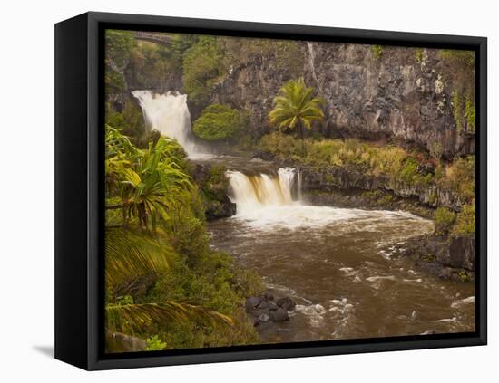 Ohe'O Gulch and Seven Sacred Pools, Haleakala National Park, Maui, Hawaii, USA-Cathy & Gordon Illg-Framed Premier Image Canvas