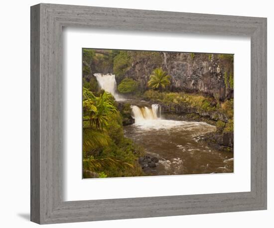 Ohe'O Gulch and Seven Sacred Pools, Haleakala National Park, Maui, Hawaii, USA-Cathy & Gordon Illg-Framed Photographic Print