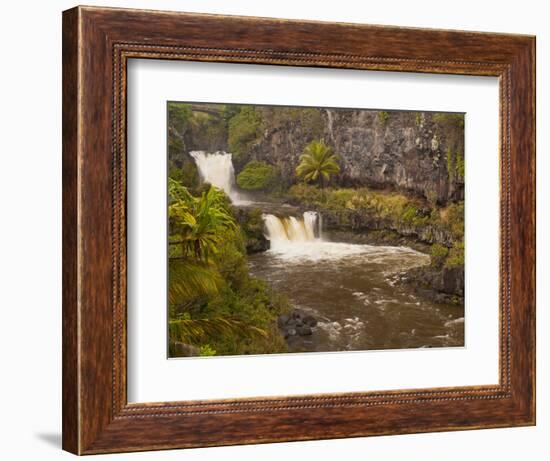 Ohe'O Gulch and Seven Sacred Pools, Haleakala National Park, Maui, Hawaii, USA-Cathy & Gordon Illg-Framed Photographic Print