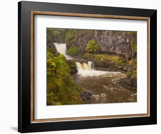 Ohe'O Gulch and Seven Sacred Pools, Haleakala National Park, Maui, Hawaii, USA-Cathy & Gordon Illg-Framed Photographic Print