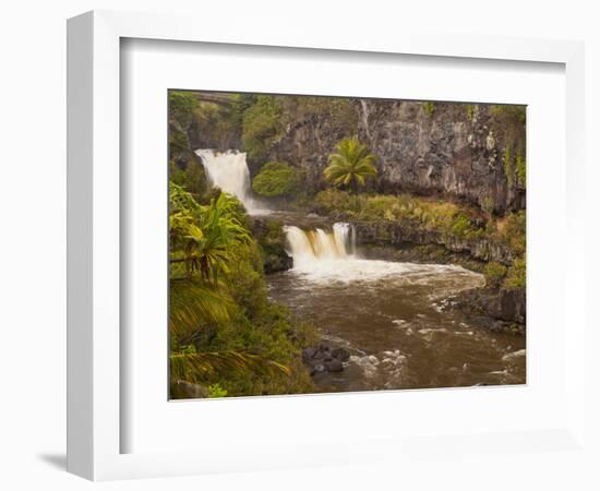 Ohe'O Gulch and Seven Sacred Pools, Haleakala National Park, Maui, Hawaii, USA-Cathy & Gordon Illg-Framed Photographic Print