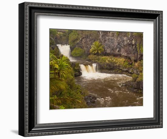 Ohe'O Gulch and Seven Sacred Pools, Haleakala National Park, Maui, Hawaii, USA-Cathy & Gordon Illg-Framed Photographic Print