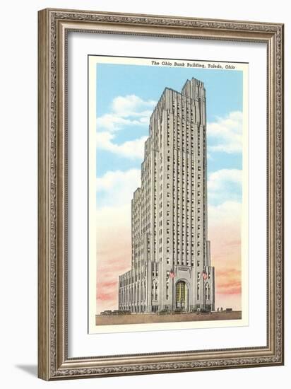 Ohio Bank Building, Toledo, Ohio-null-Framed Premium Giclee Print