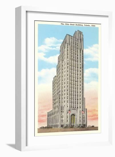 Ohio Bank Building, Toledo, Ohio-null-Framed Premium Giclee Print