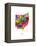 Ohio Map-Michael Tompsett-Framed Stretched Canvas
