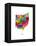 Ohio Map-Michael Tompsett-Framed Stretched Canvas