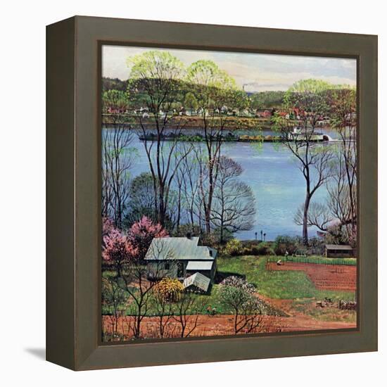 "Ohio River in April," April 15, 1961-John Clymer-Framed Premier Image Canvas