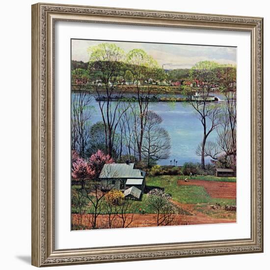 "Ohio River in April," April 15, 1961-John Clymer-Framed Giclee Print