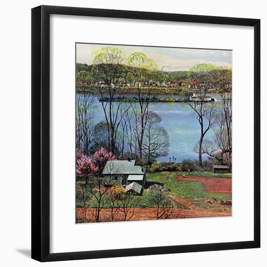 "Ohio River in April," April 15, 1961-John Clymer-Framed Giclee Print