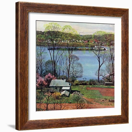 "Ohio River in April," April 15, 1961-John Clymer-Framed Giclee Print