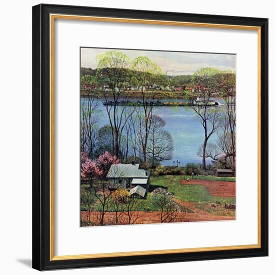 "Ohio River in April," April 15, 1961-John Clymer-Framed Giclee Print