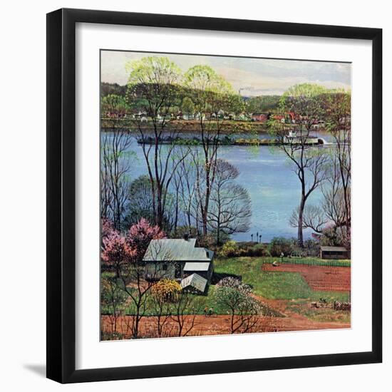 "Ohio River in April," April 15, 1961-John Clymer-Framed Giclee Print