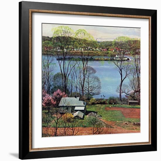 "Ohio River in April," April 15, 1961-John Clymer-Framed Giclee Print