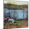"Ohio River in April," April 15, 1961-John Clymer-Mounted Giclee Print