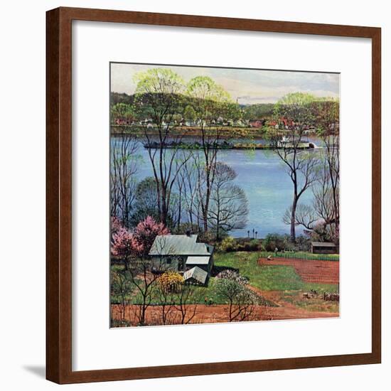 "Ohio River in April," April 15, 1961-John Clymer-Framed Giclee Print