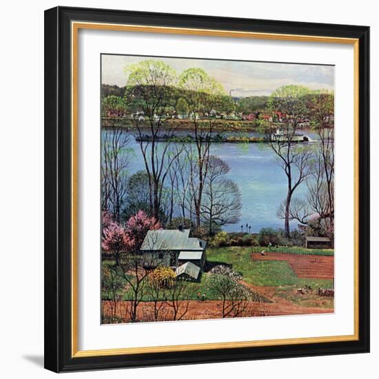 "Ohio River in April," April 15, 1961-John Clymer-Framed Giclee Print