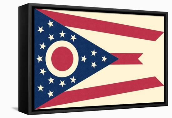 Ohio State Flag-Lantern Press-Framed Stretched Canvas