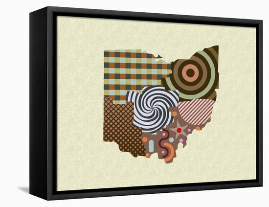 Ohio State Map-Lanre Adefioye-Framed Premier Image Canvas