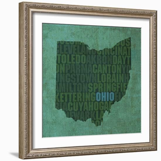 Ohio State Words-David Bowman-Framed Giclee Print