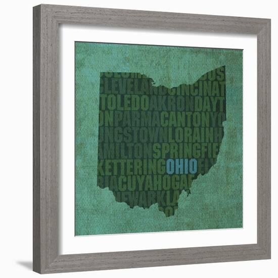 Ohio State Words-David Bowman-Framed Giclee Print