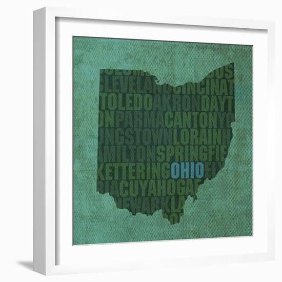 Ohio State Words-David Bowman-Framed Giclee Print