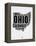 Ohio Word Cloud 2-NaxArt-Framed Stretched Canvas